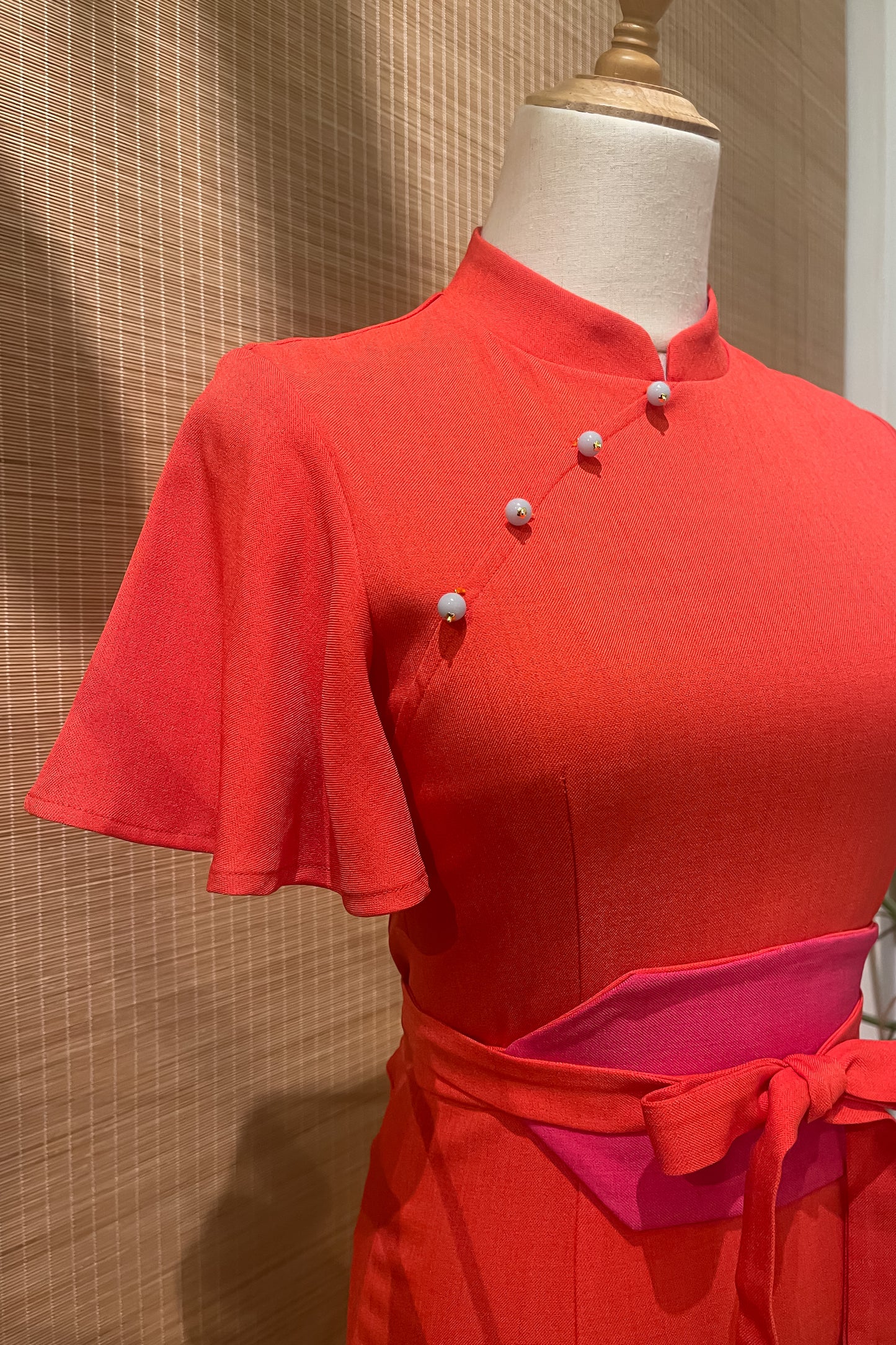 PINGYANG DRESS IN TANGERINE