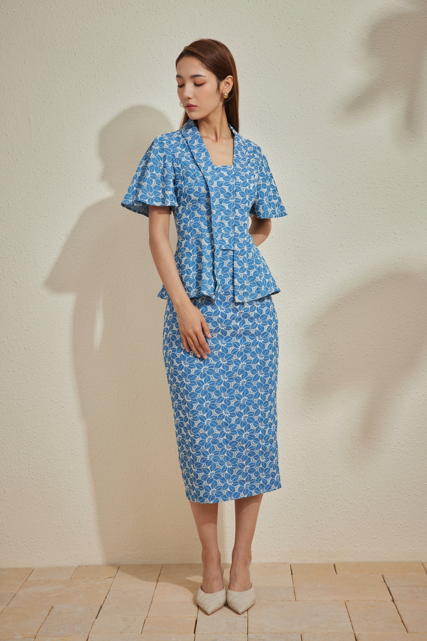 NARI SKIRT IN BLUE AZALEA