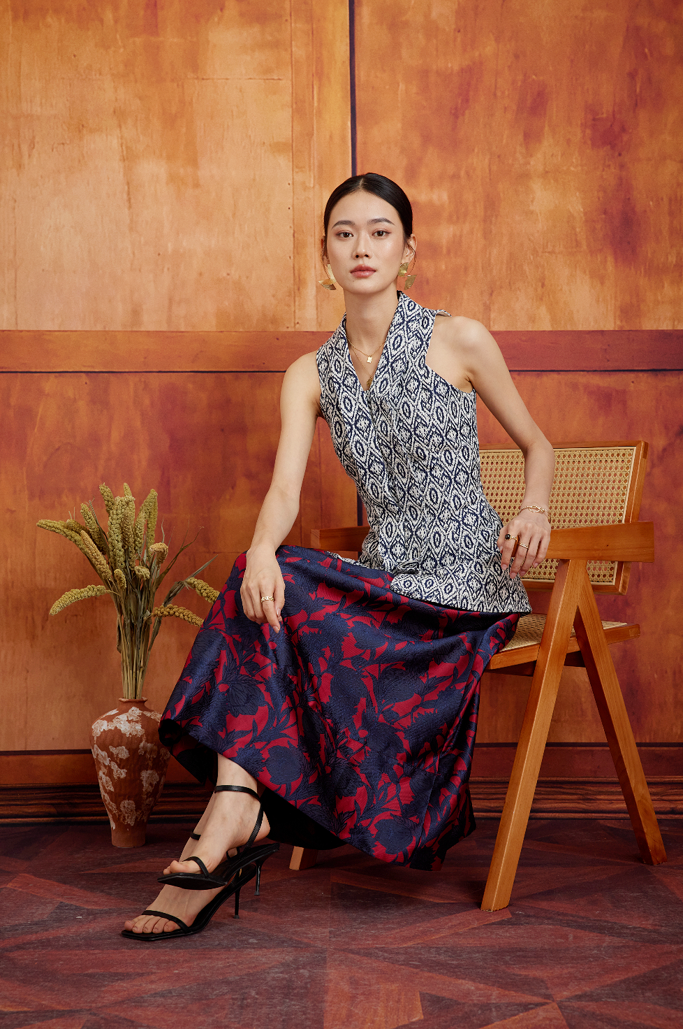KEBAYA PANJANG IN MIDNIGHT IKAT
