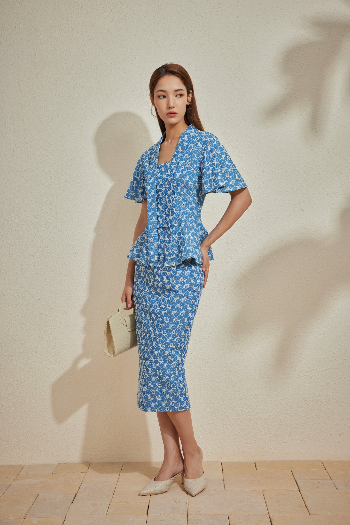 NARI SKIRT IN BLUE AZALEA