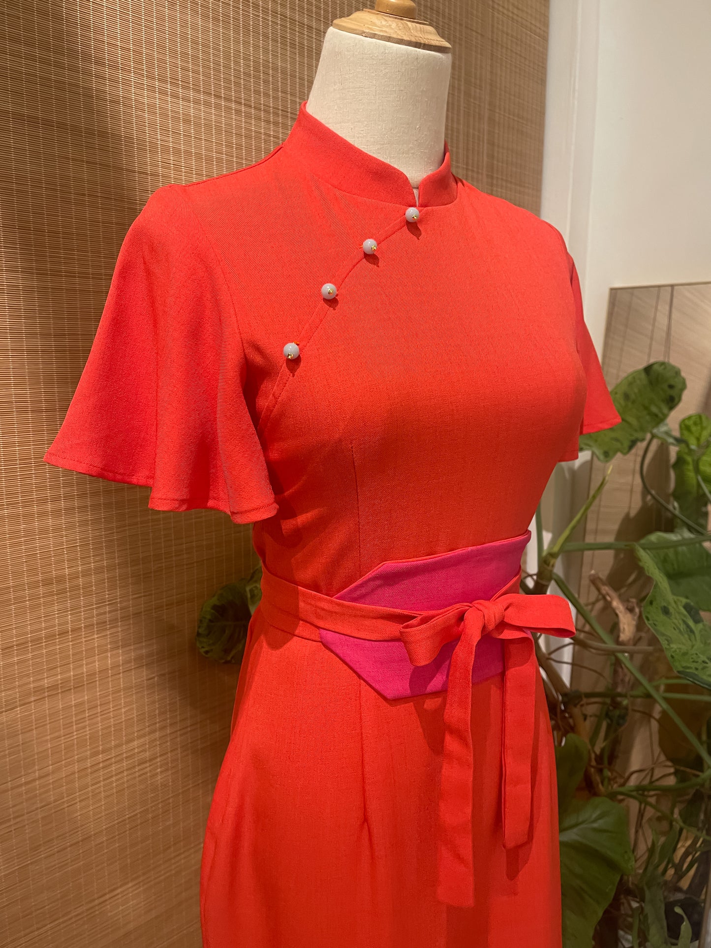 PINGYANG DRESS IN TANGERINE