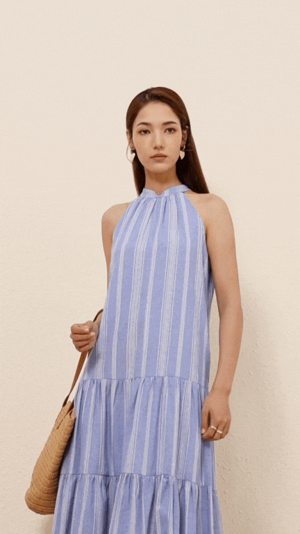 HERA IN PINSTRIPE BLUE
