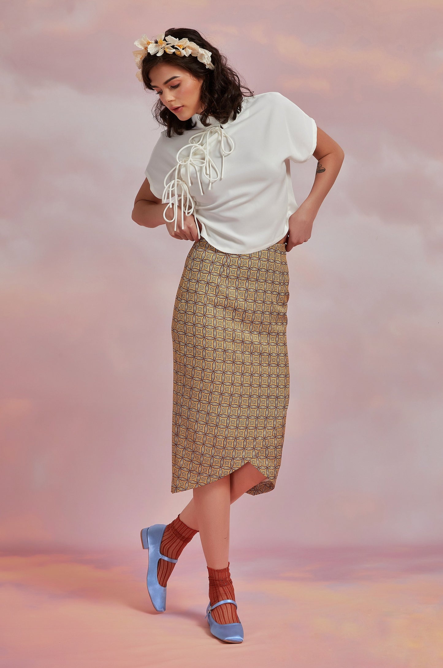 HANABIRA SKIRT IN CITRUS