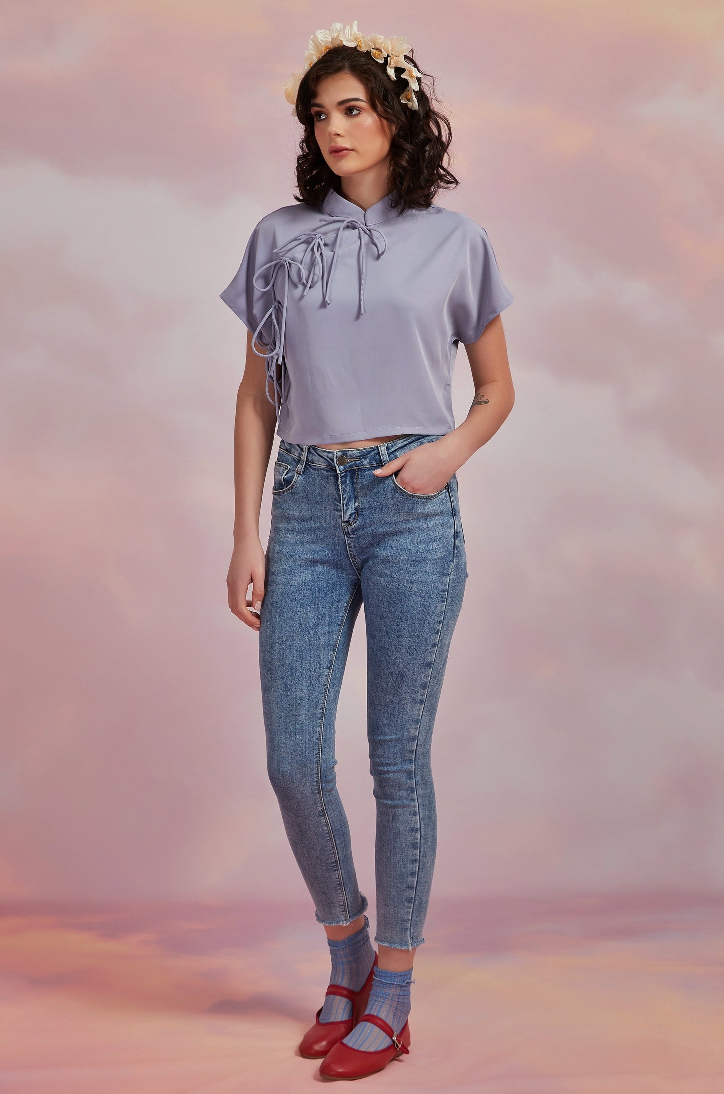 YAN TOP IN LILAC