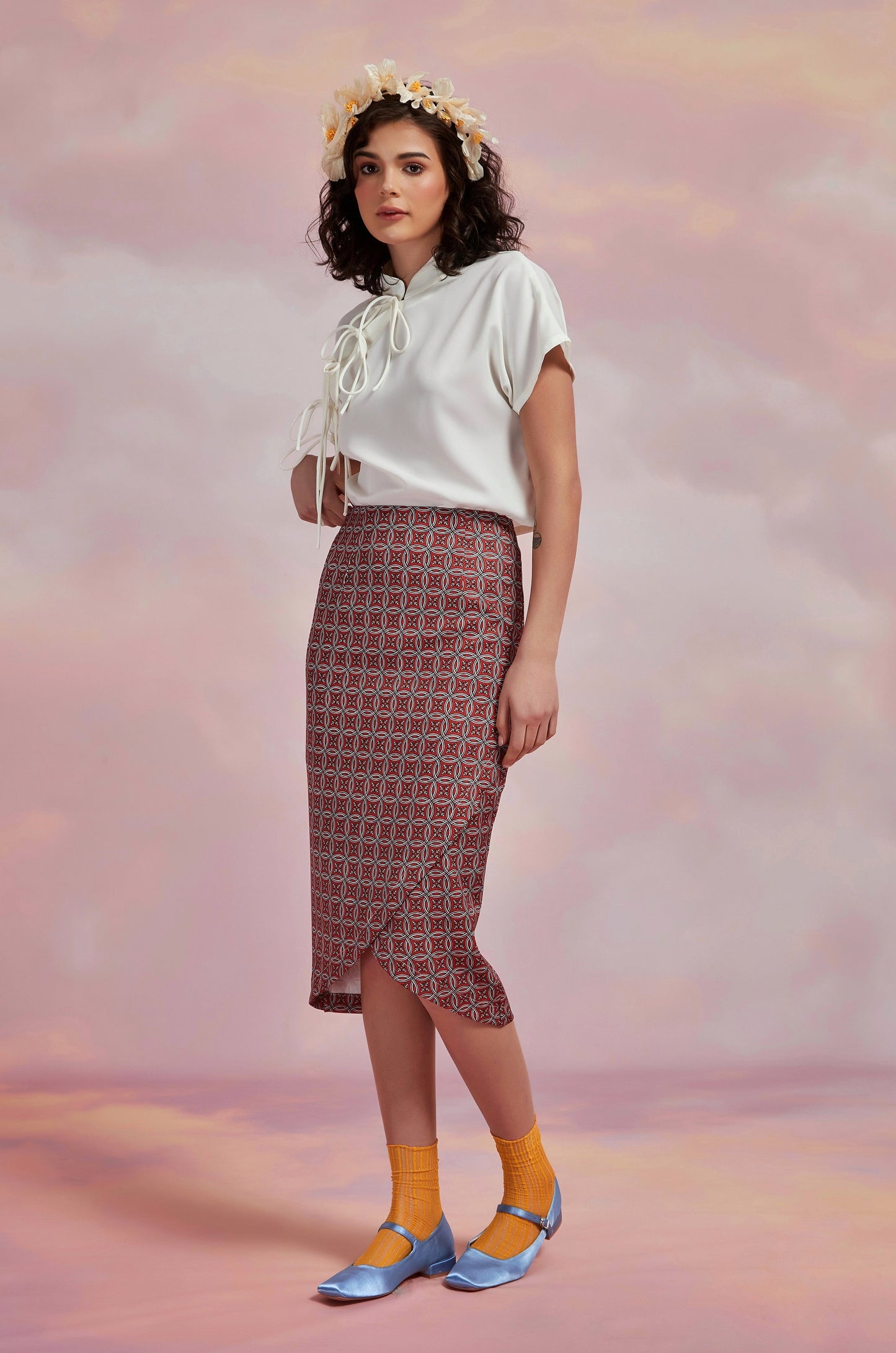 HANABIRA SKIRT IN POINCIANA