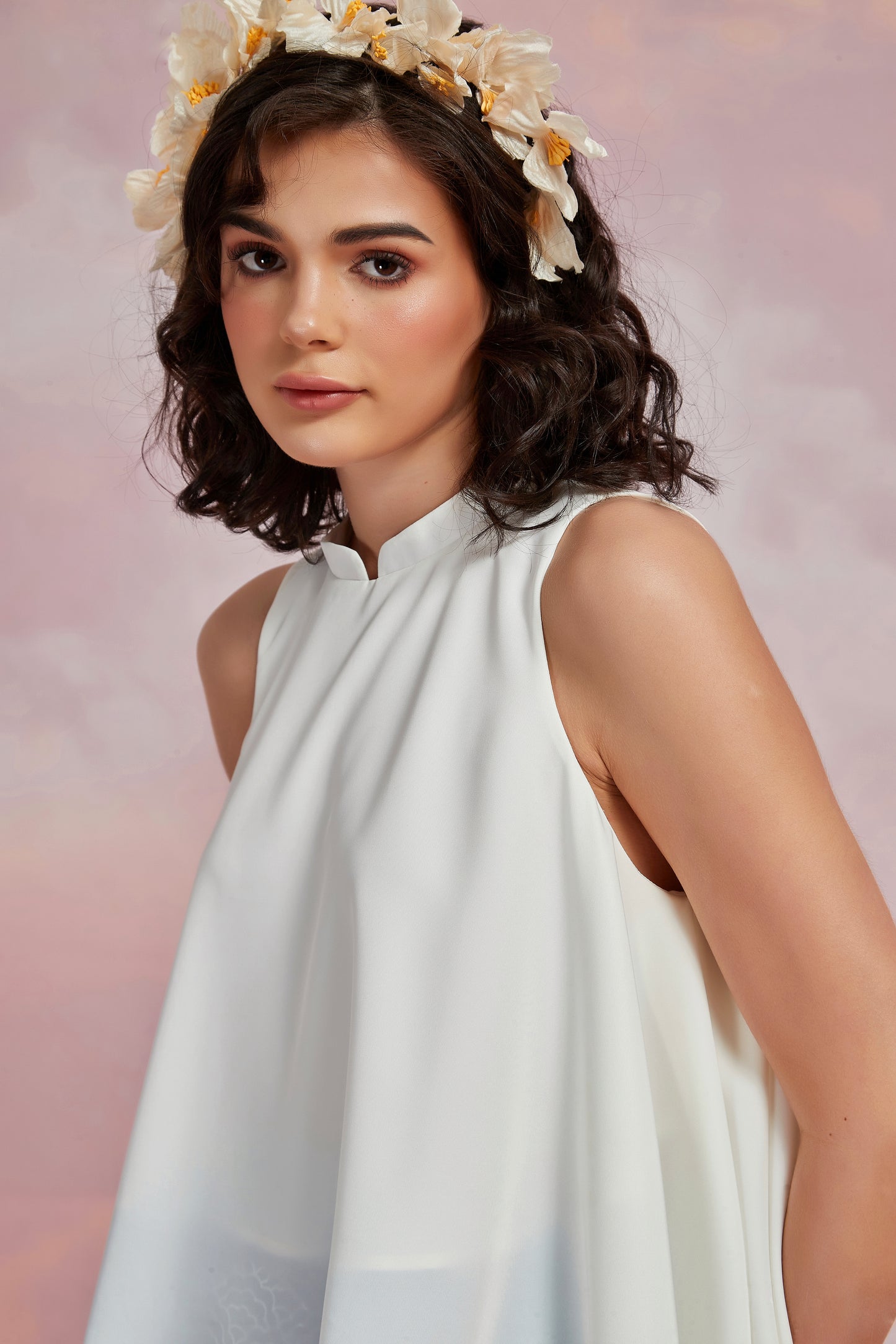 MANDARINE TOP IN IVORIE