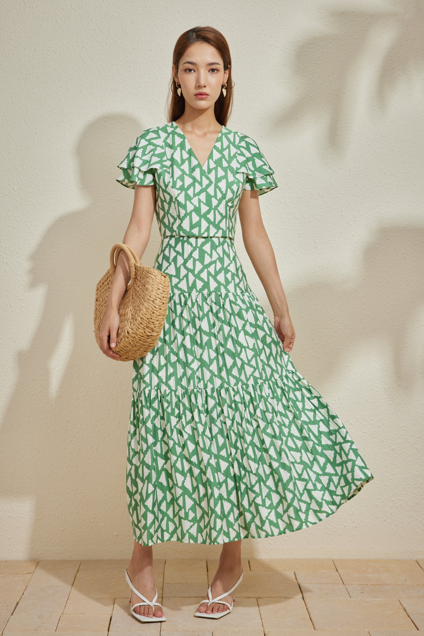 PHOENIX TOP IN CARAL GREEN