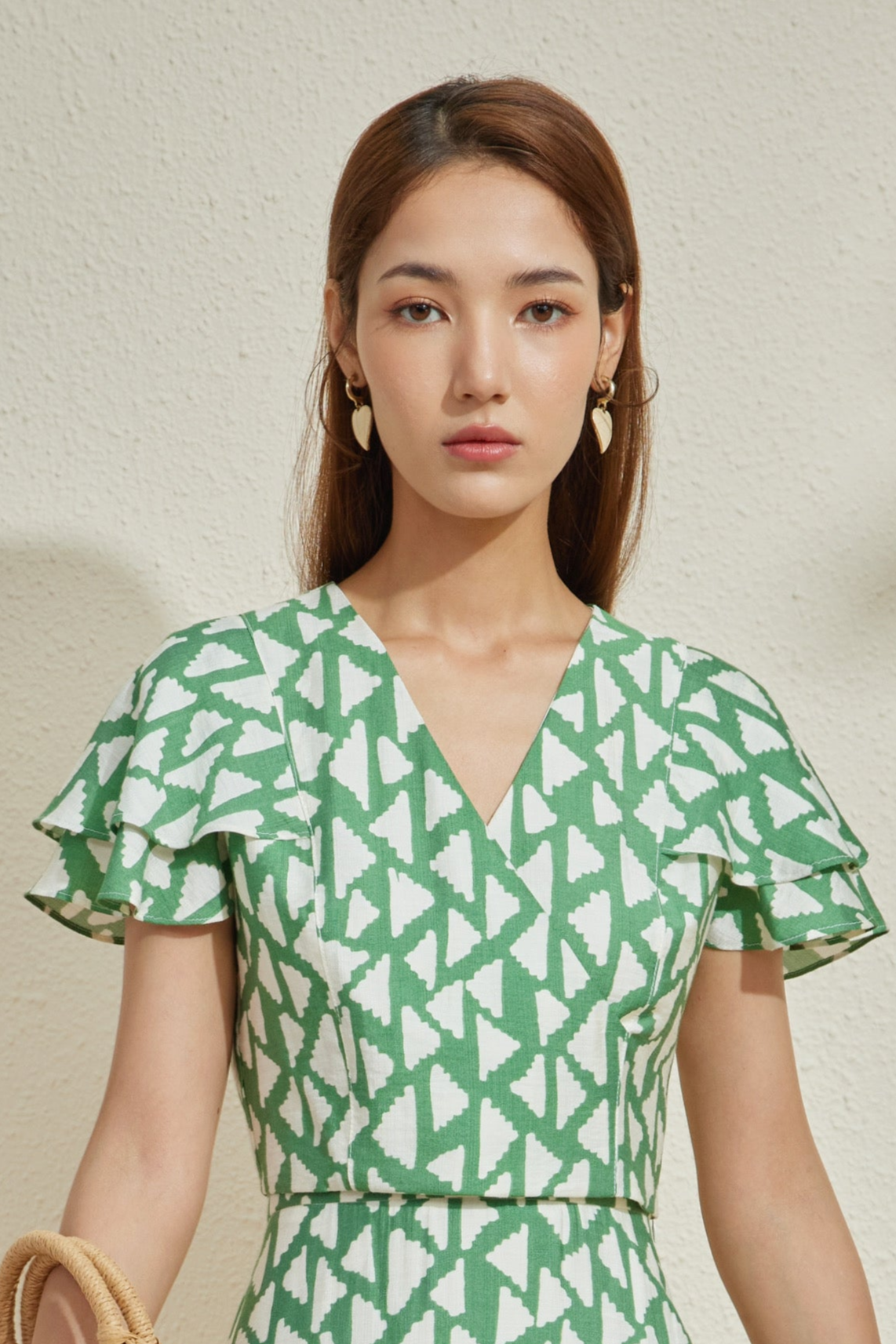 PHOENIX TOP IN CARAL GREEN
