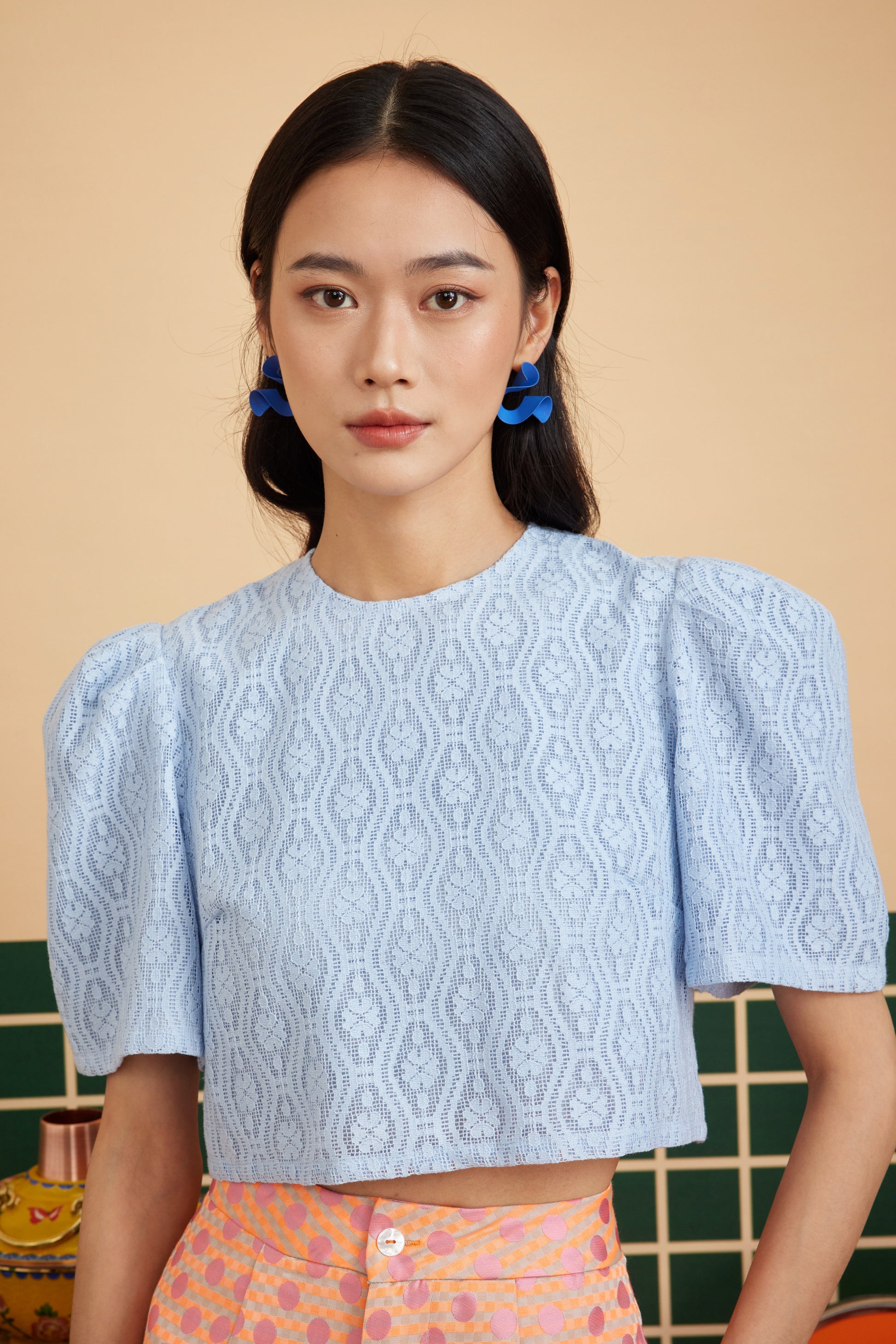 CAMISA IN CROCHET BLUE