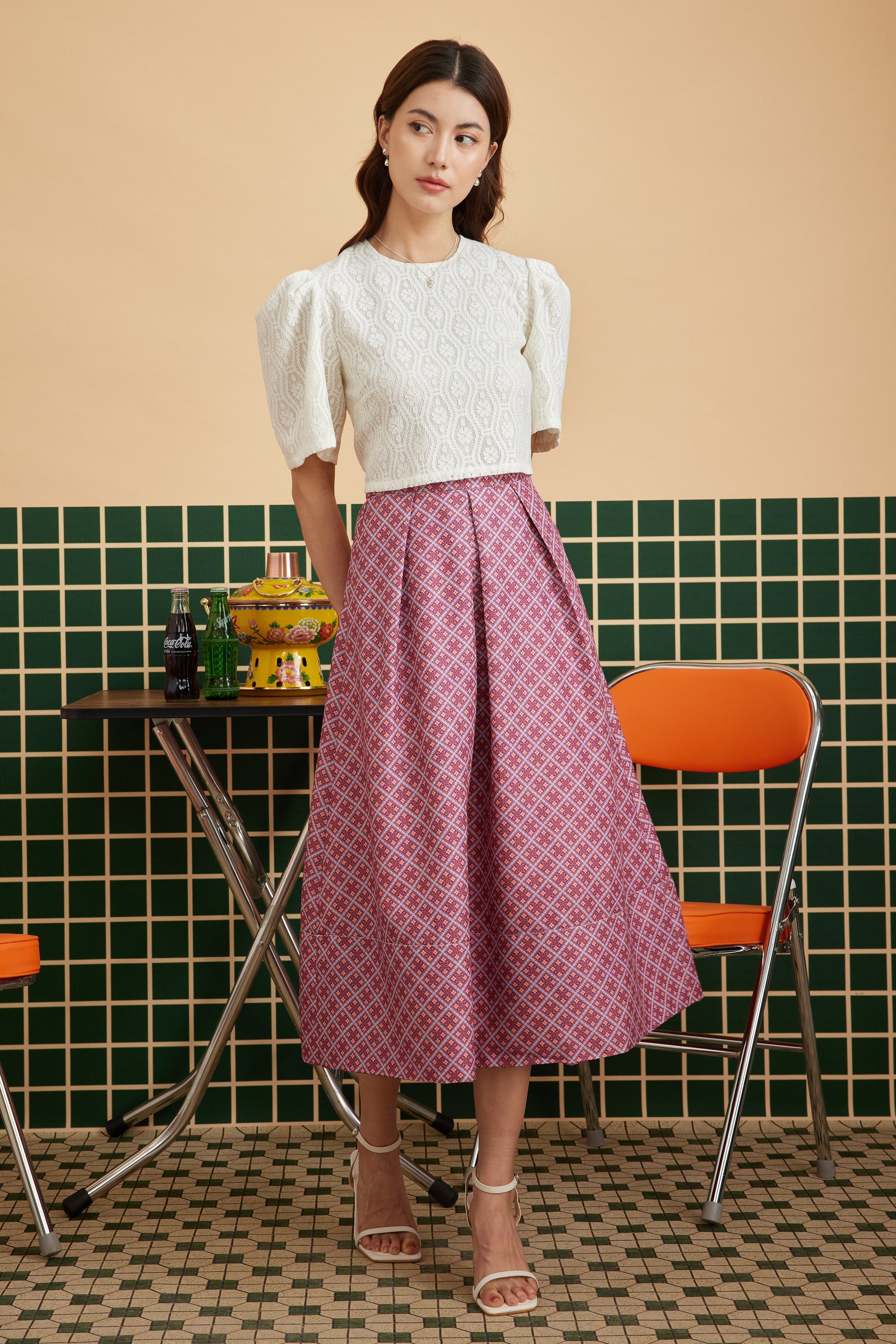 CAMISA IN CROCHET CREAM