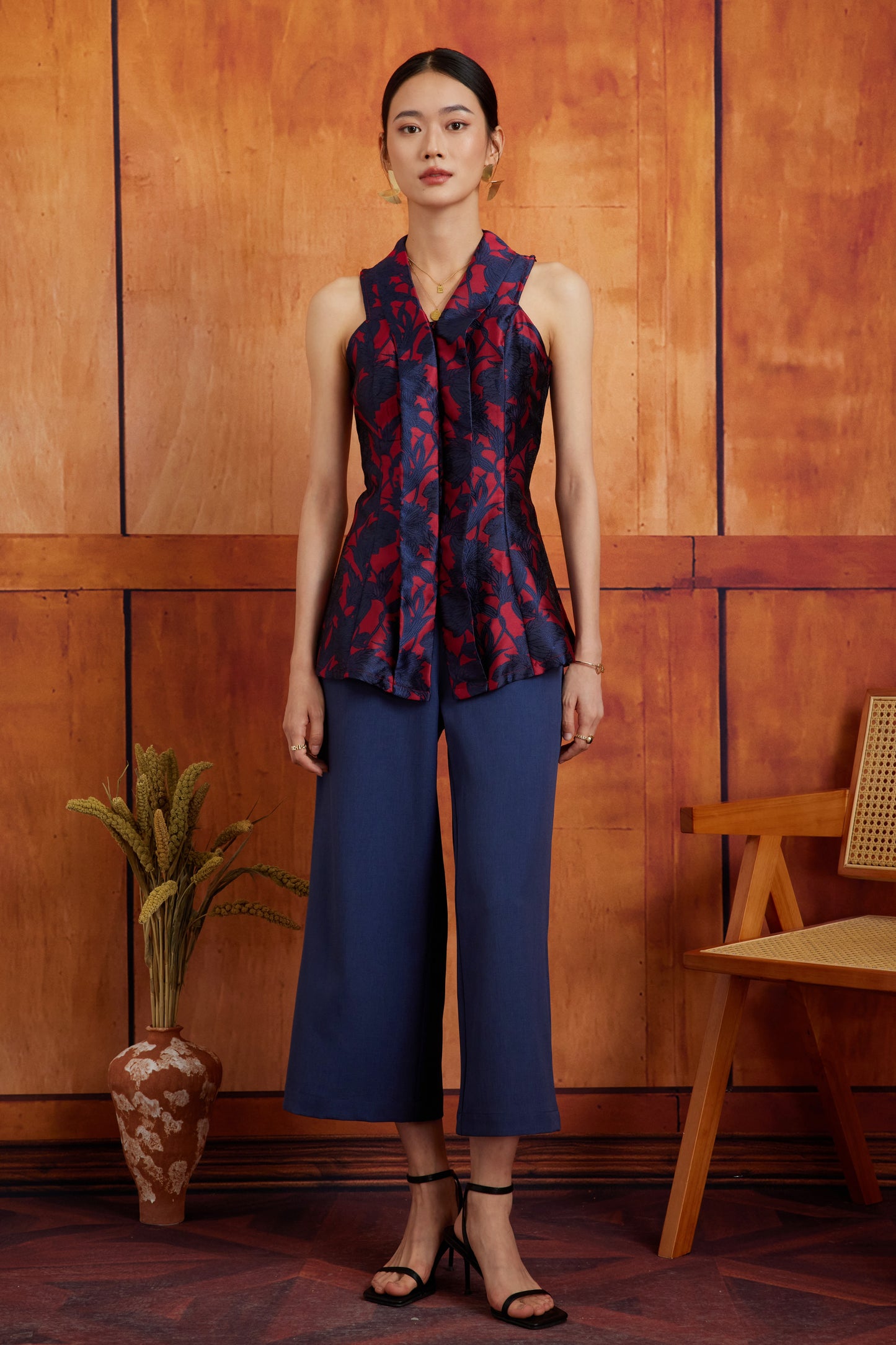 KEBAYA PANJANG IN DARK POPPY