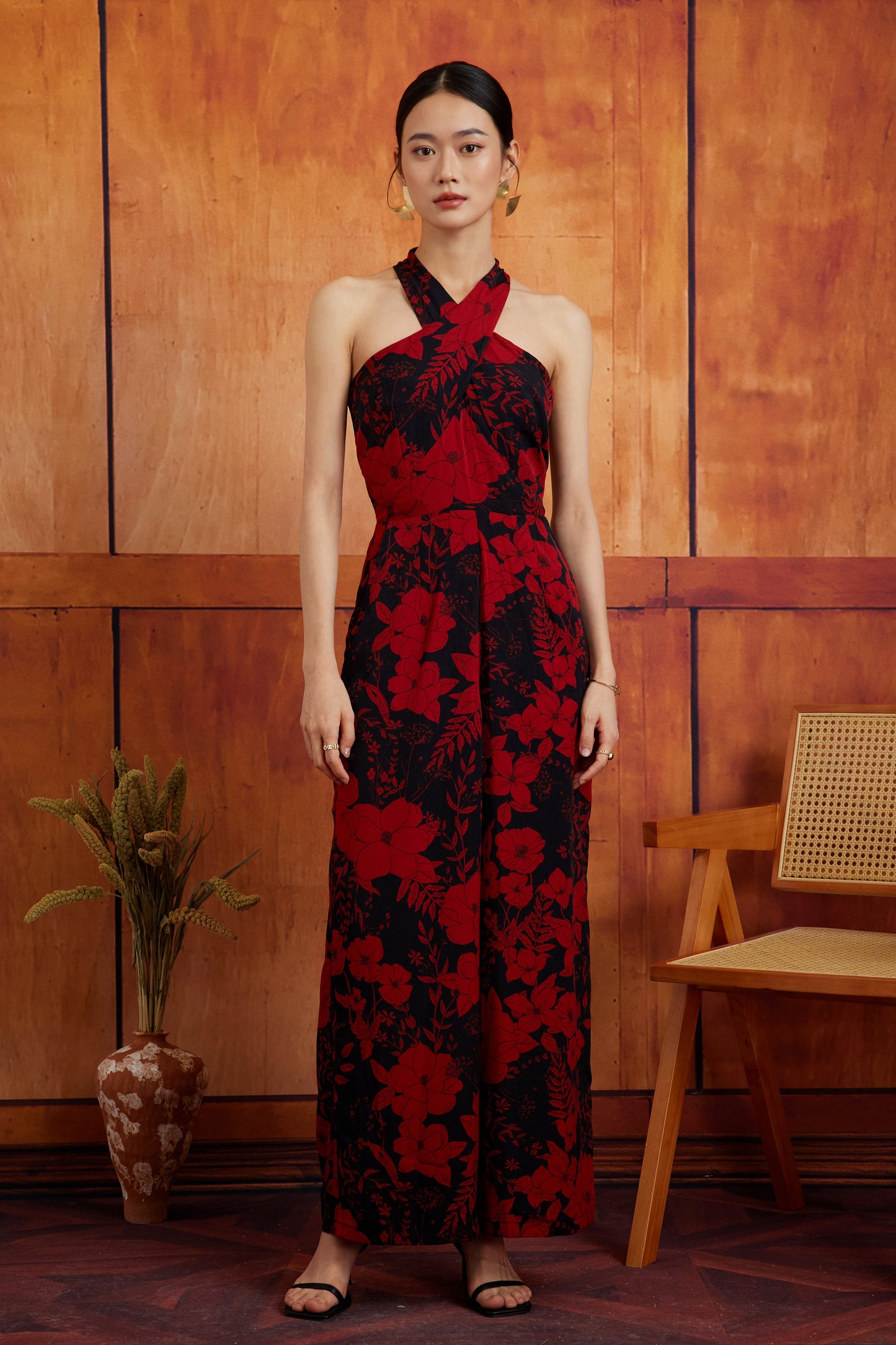JUNO JUMPSUIT IN MIDNIGHT BLOOM