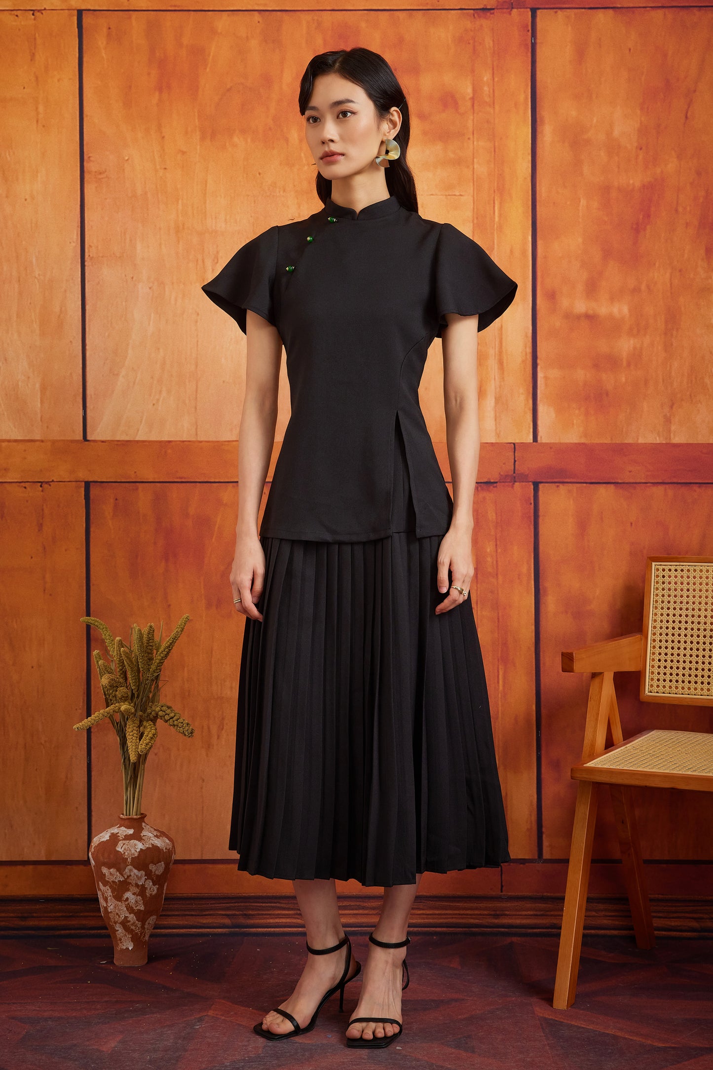 SOUTHERNER TOP IN EBONY