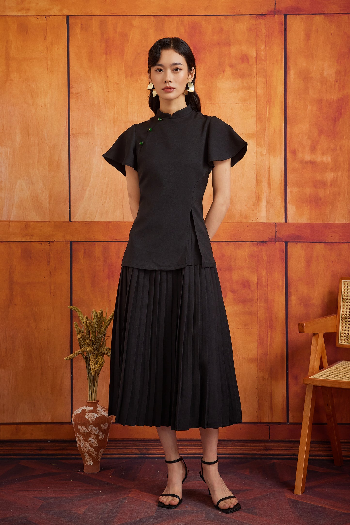 SOUTHERNER TOP IN EBONY