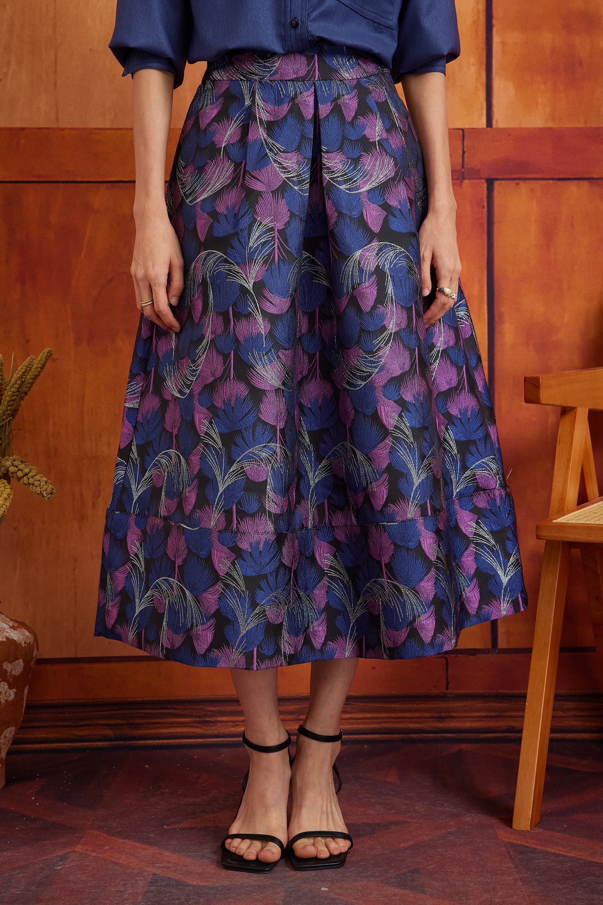 HANA SKIRT IN DARK WISTERIA