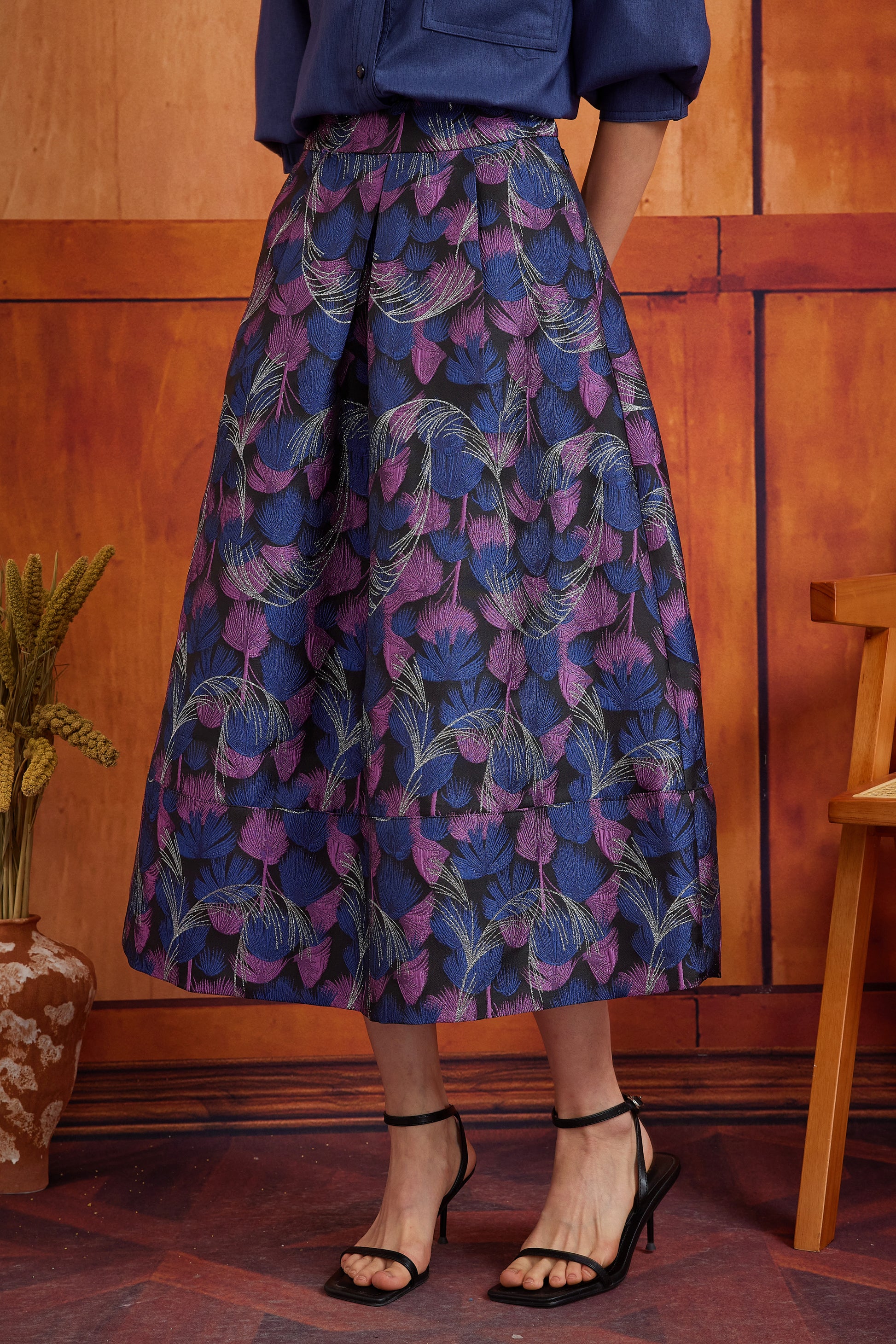 HANA SKIRT IN DARK WISTERIA