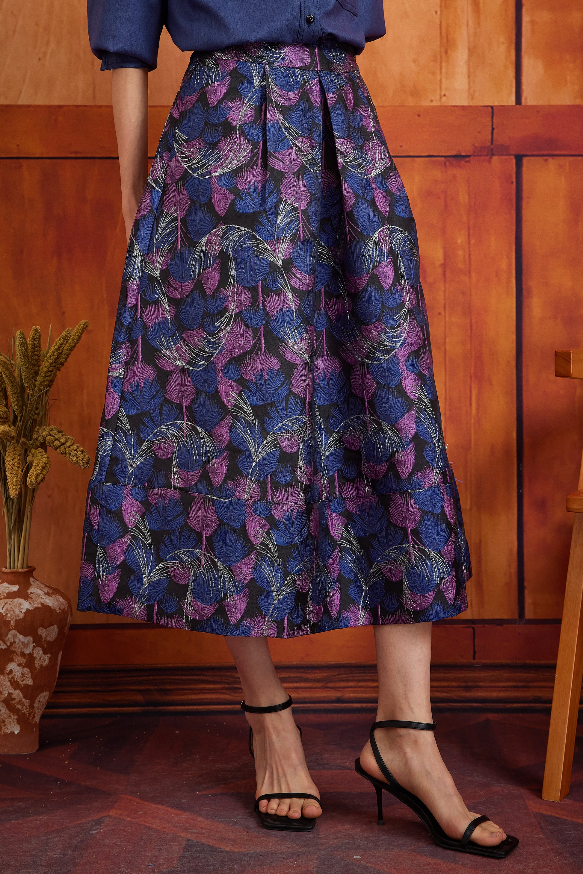 HANA SKIRT IN DARK WISTERIA