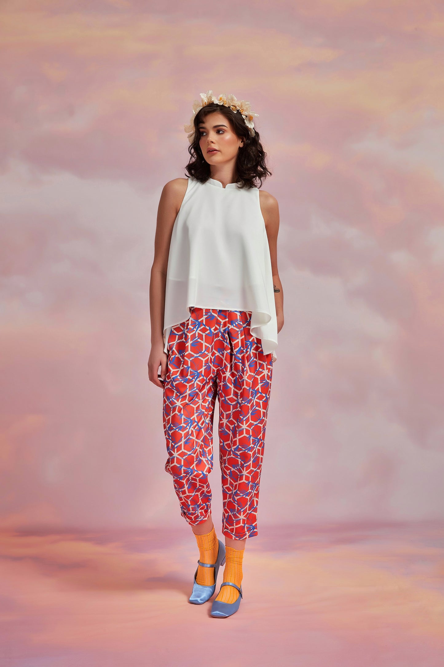MANDARINE TOP IN IVORIE