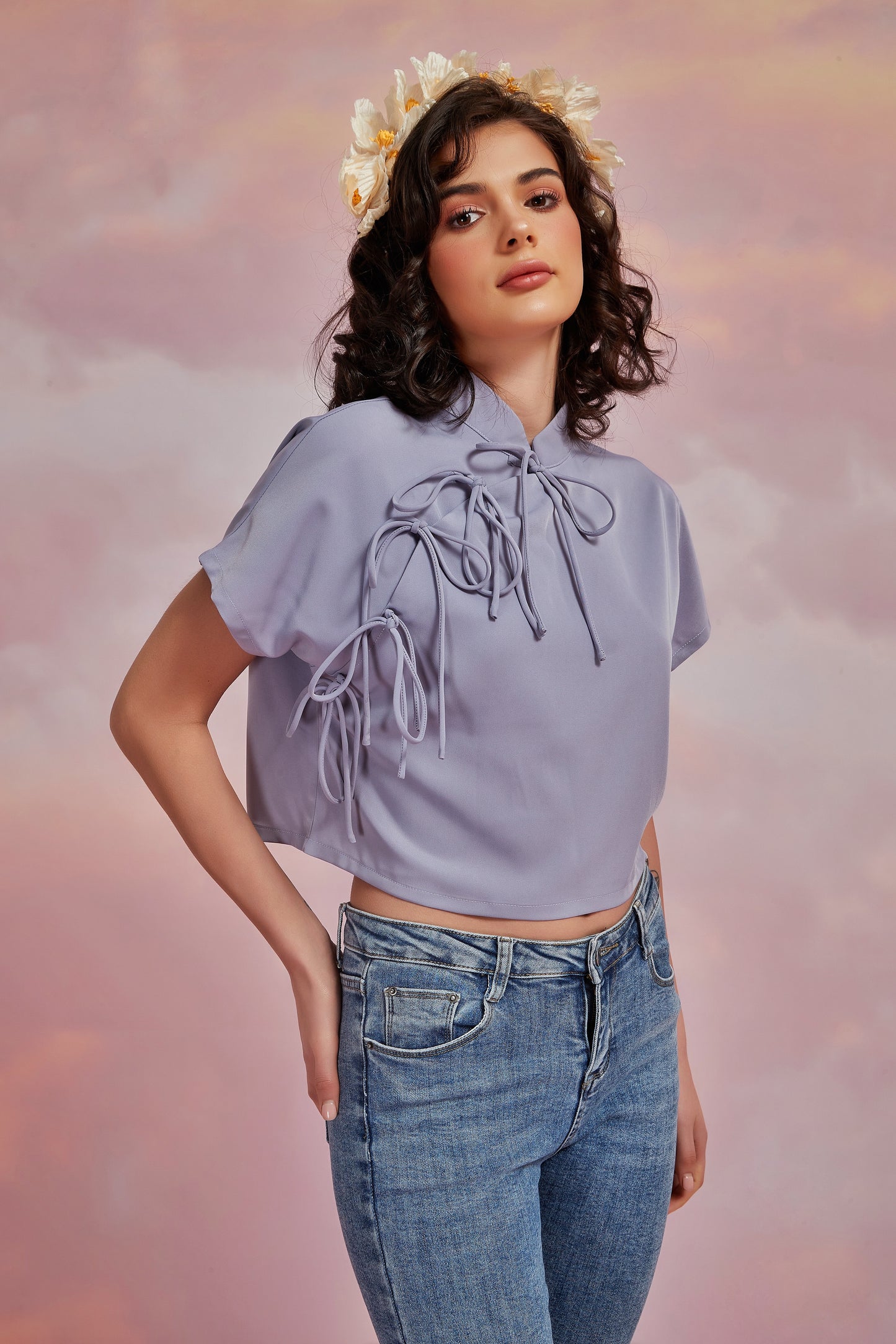 YAN TOP IN LILAC