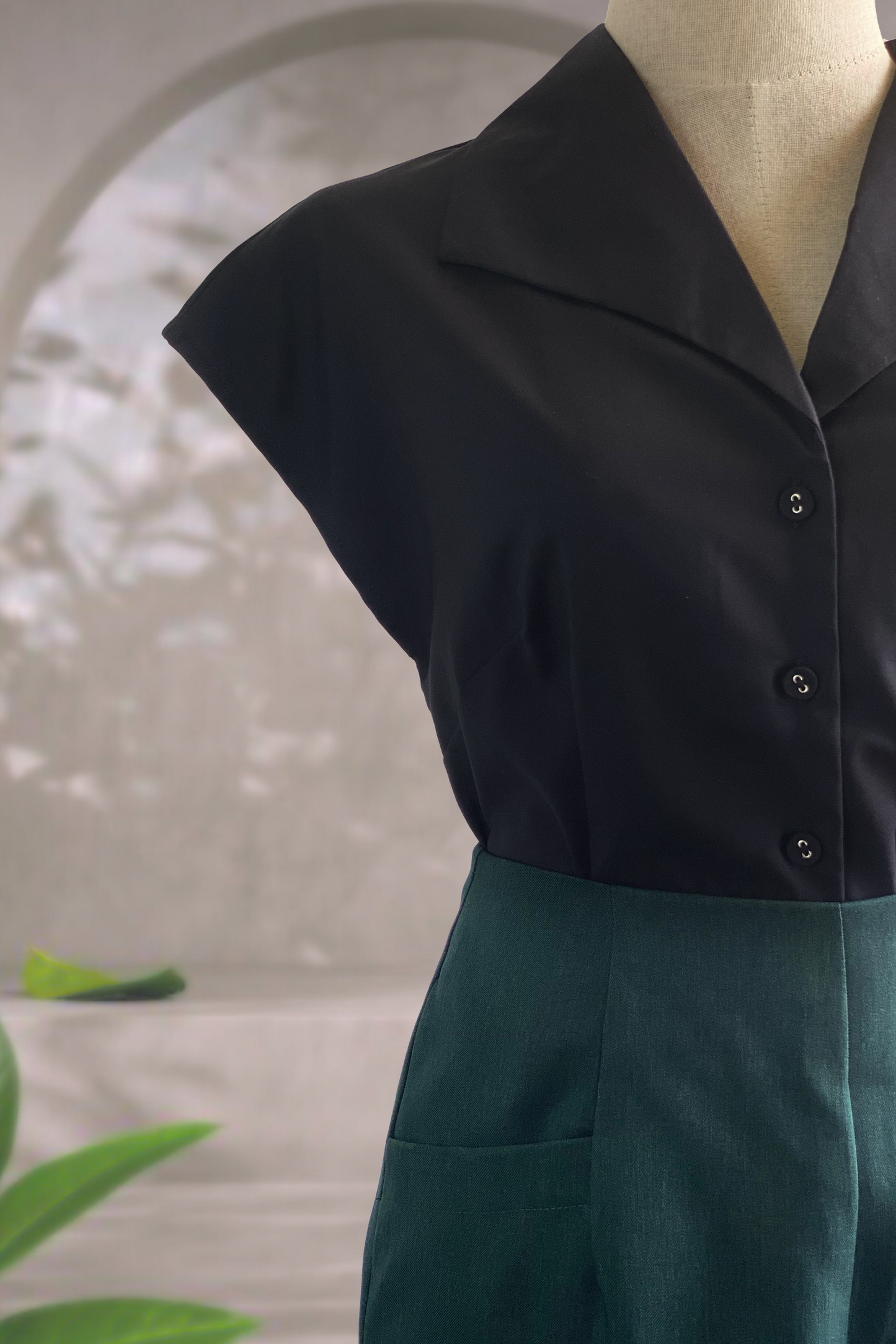 ROCKABILLY VINTAGE SHIRT IN NOIR