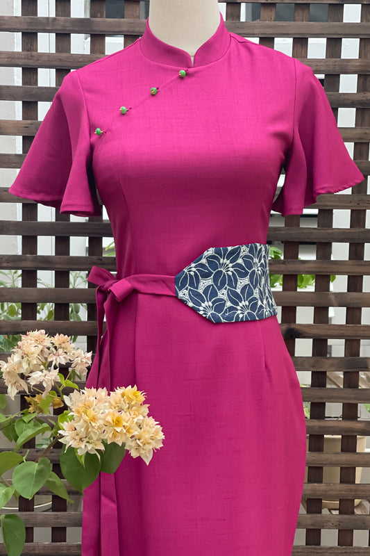 PINGYANG DRESS IN ROUGE