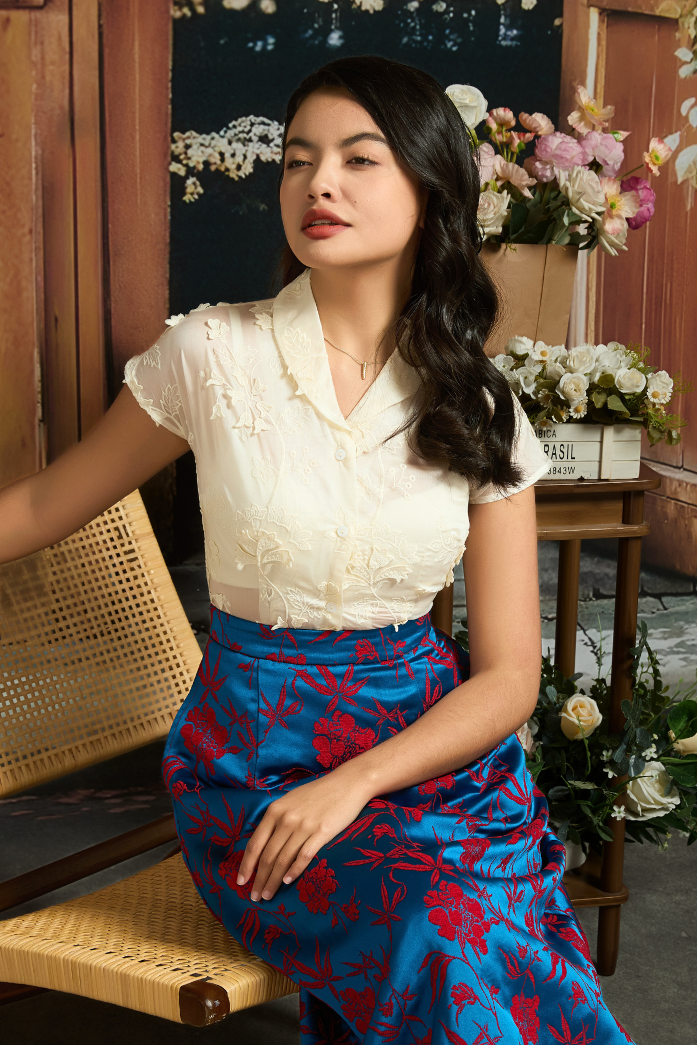 ROCKABILLY SHIRT IN TULIP FIELD