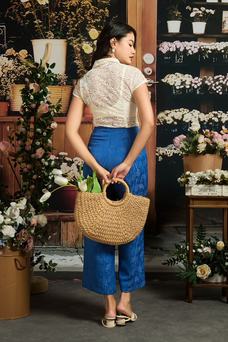ROCKABILLY SHIRT IN CREAM PETAL