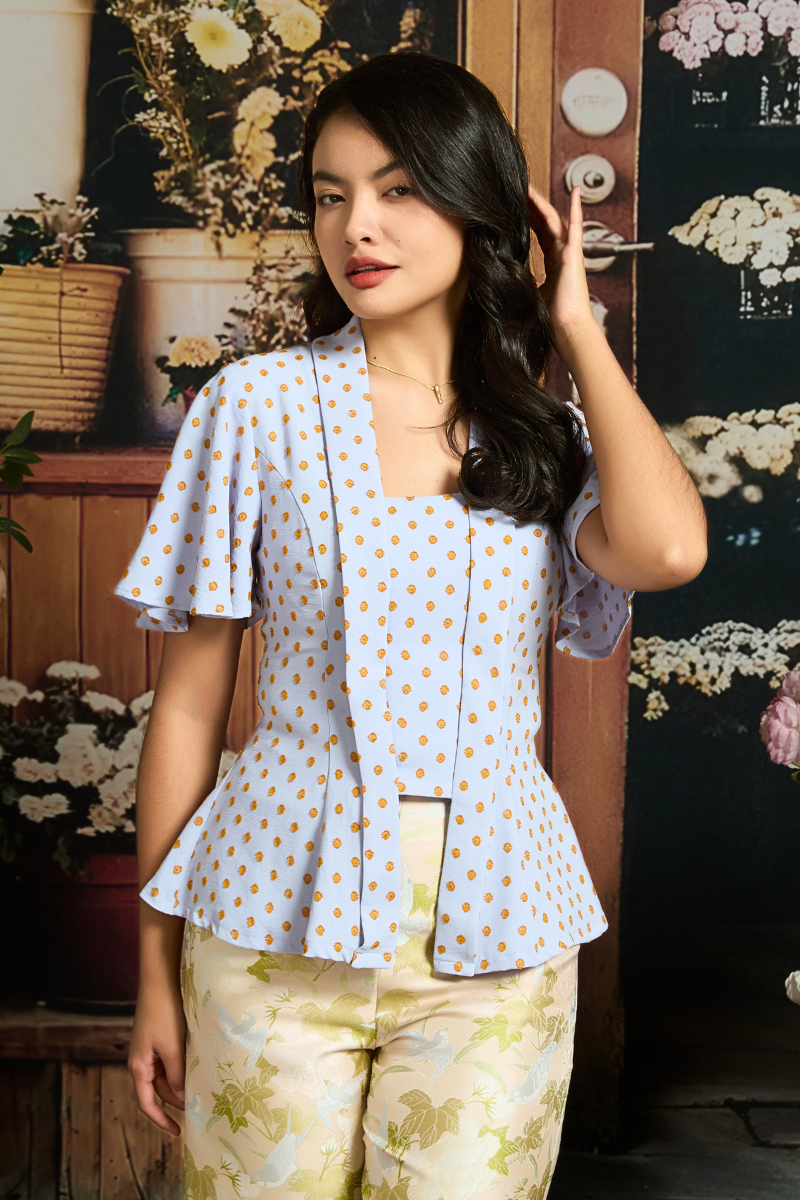 KEBAYA TOP IN BUTTERSEED