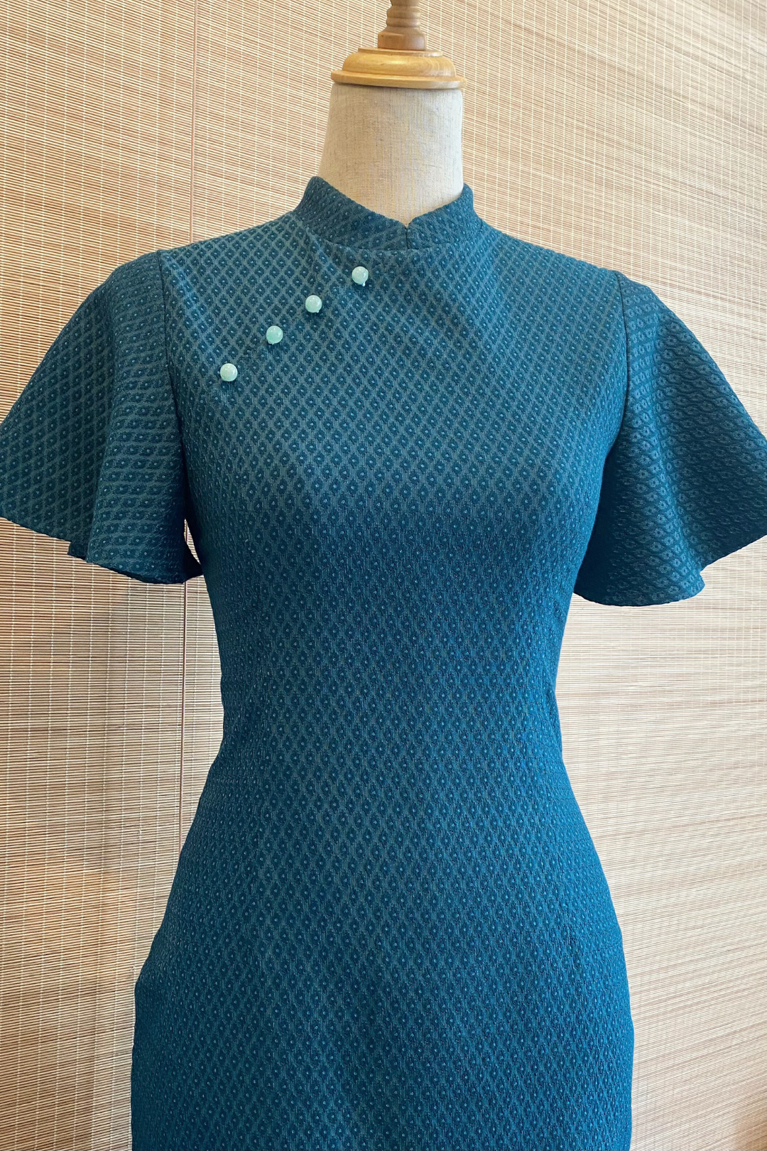 PINGYANG DRESS IN NAVY HONEYCOMB