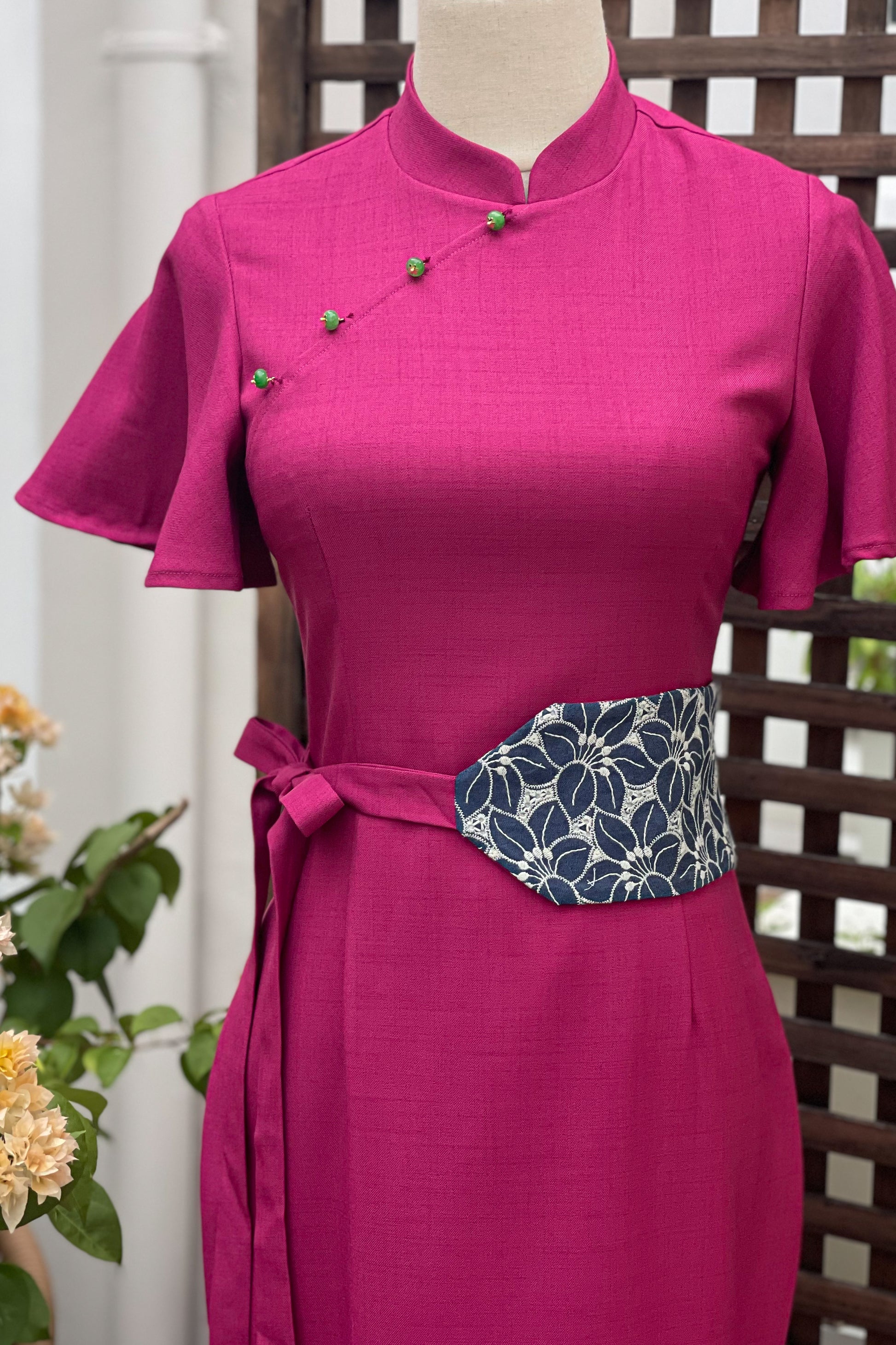 PINGYANG DRESS IN ROUGE