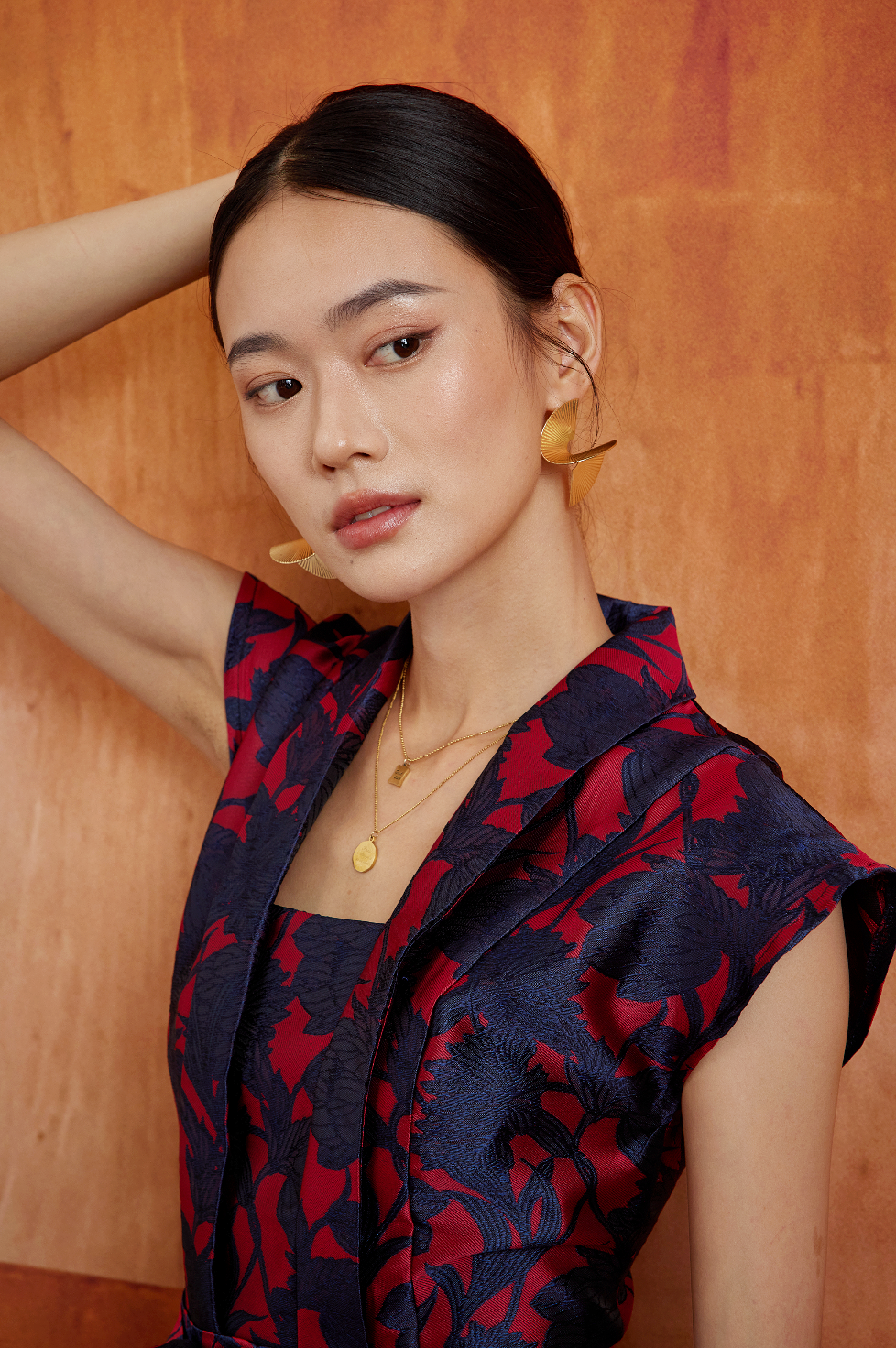 NYA CHIK TOP IN DARK POPPY