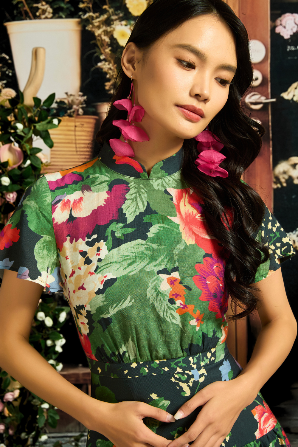 GEORGINA IN IMPERIAL GARDEN AT MIDNIGHT