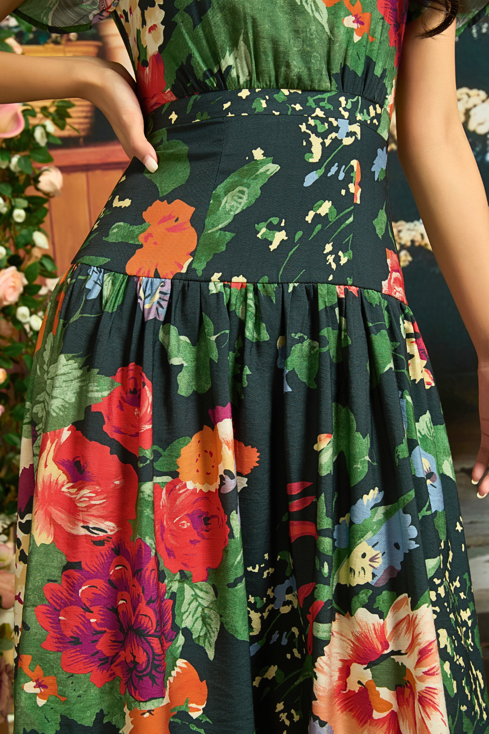 GEORGINA IN IMPERIAL GARDEN AT MIDNIGHT