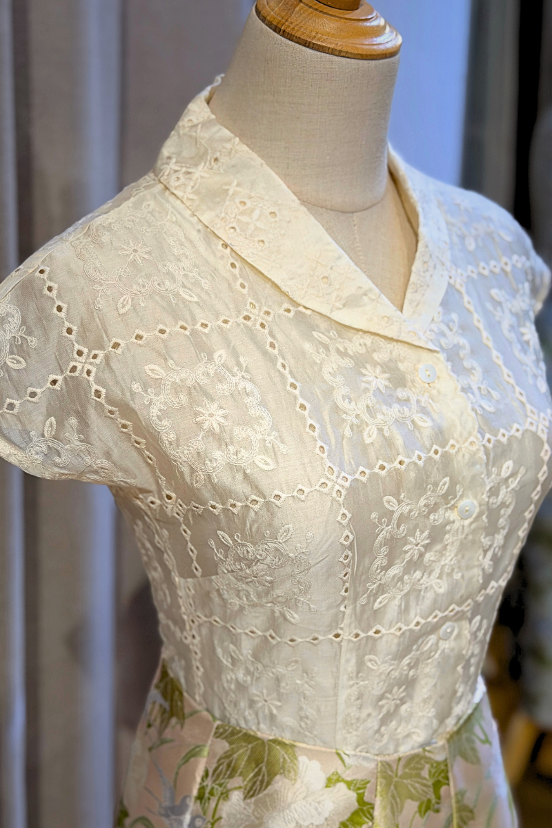 ROCKABILLY SHIRT IN LATTICE BLOOM