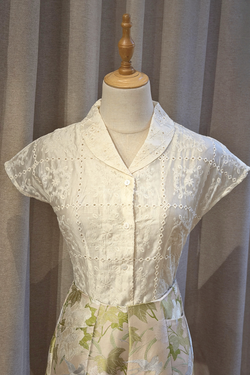ROCKABILLY SHIRT IN LATTICE BLOOM