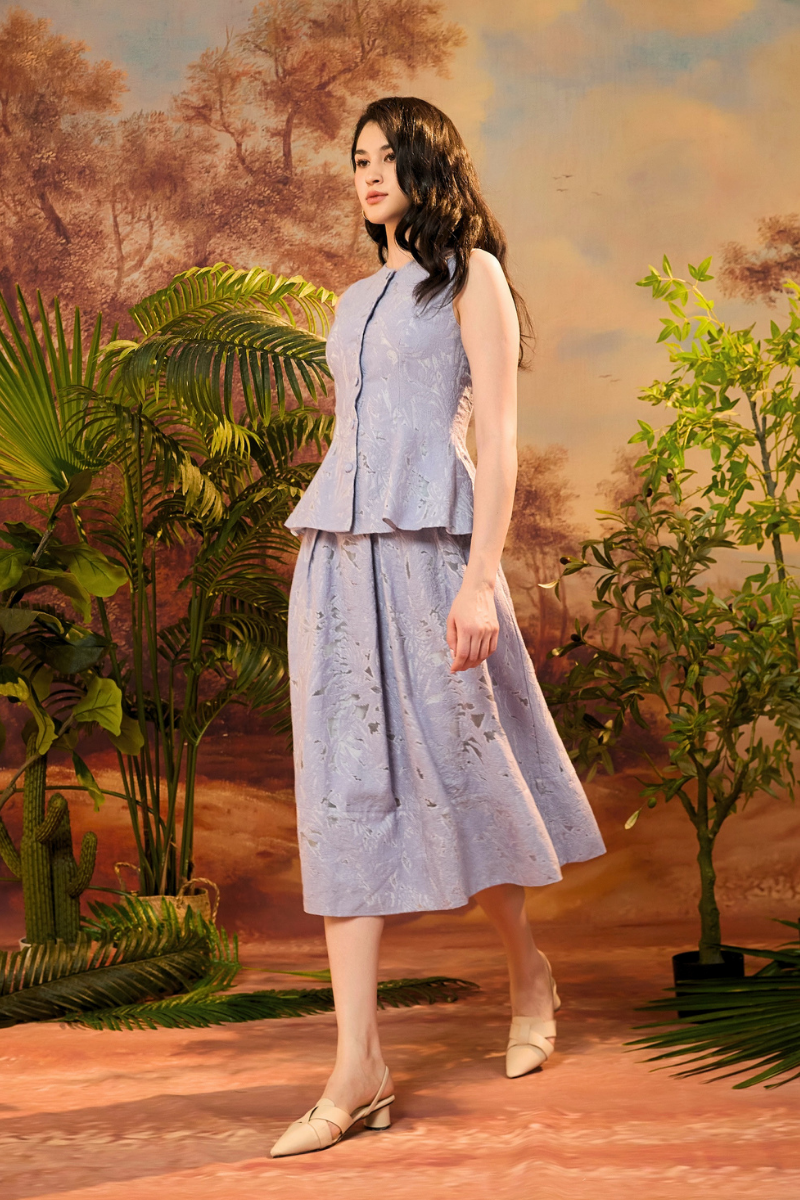INARA VEST IN LILAC FIELDSTONE