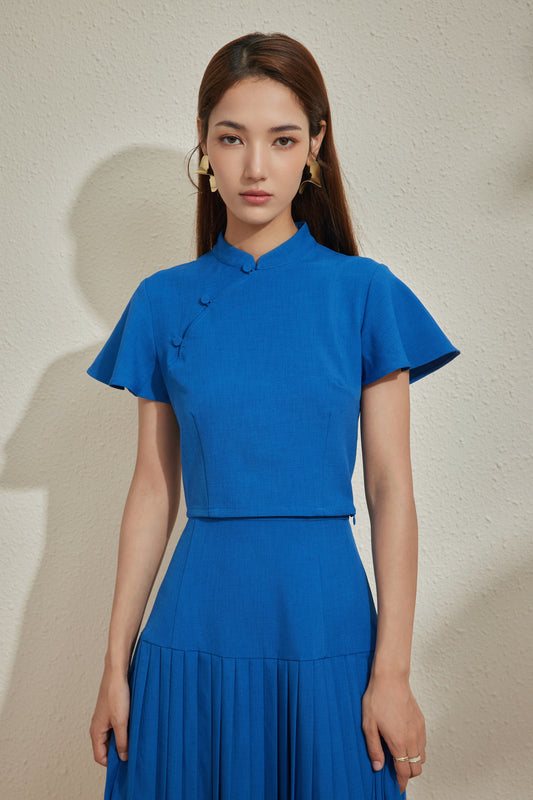 PINGYANG TOP IN DARK SAPPHIRE