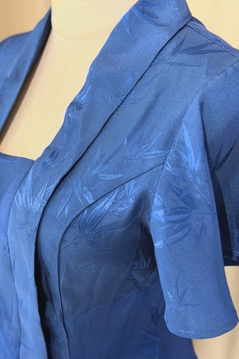 KEBAYA TOP IN SAPPHIRE BAMBOO