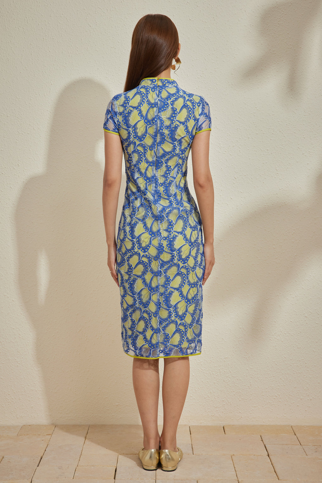 VINTAGE HSI SHIH IN NEON BUTTERFLY