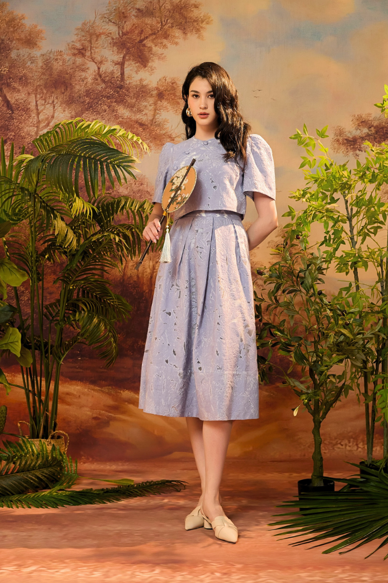 HANA SKIRT IN LILAC FIELDSTONE