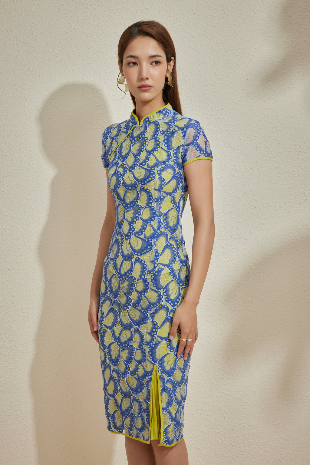 VINTAGE HSI SHIH IN NEON BUTTERFLY