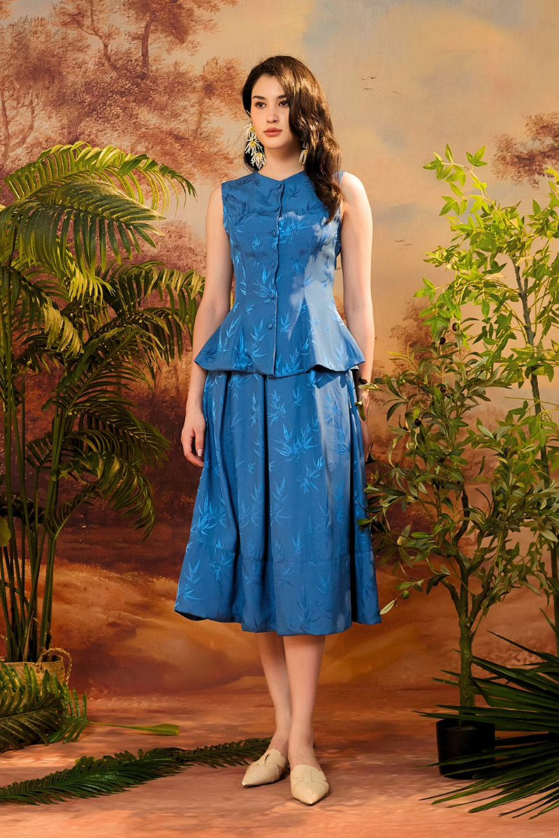HANA SKIRT IN KINGFISHER BLUE
