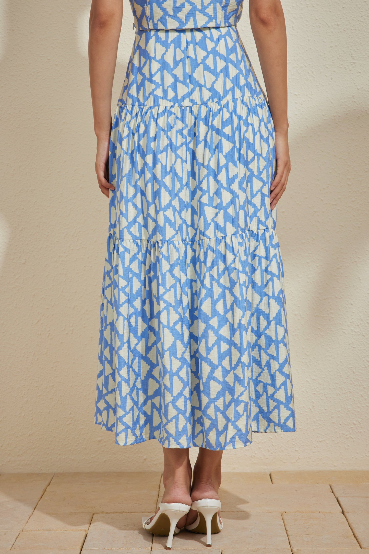 ALEAH MAXI SKIRT IN CARAL BLUE