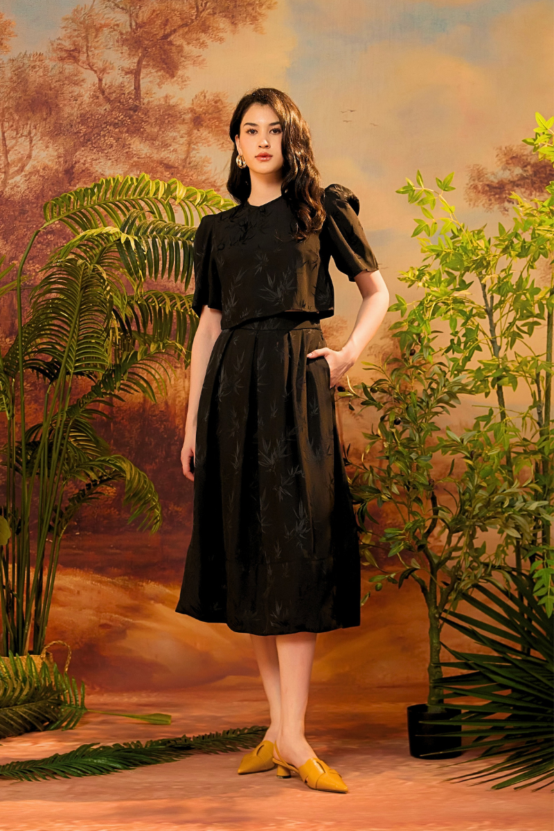 HANA SKIRT IN SMOKY BAMBOO
