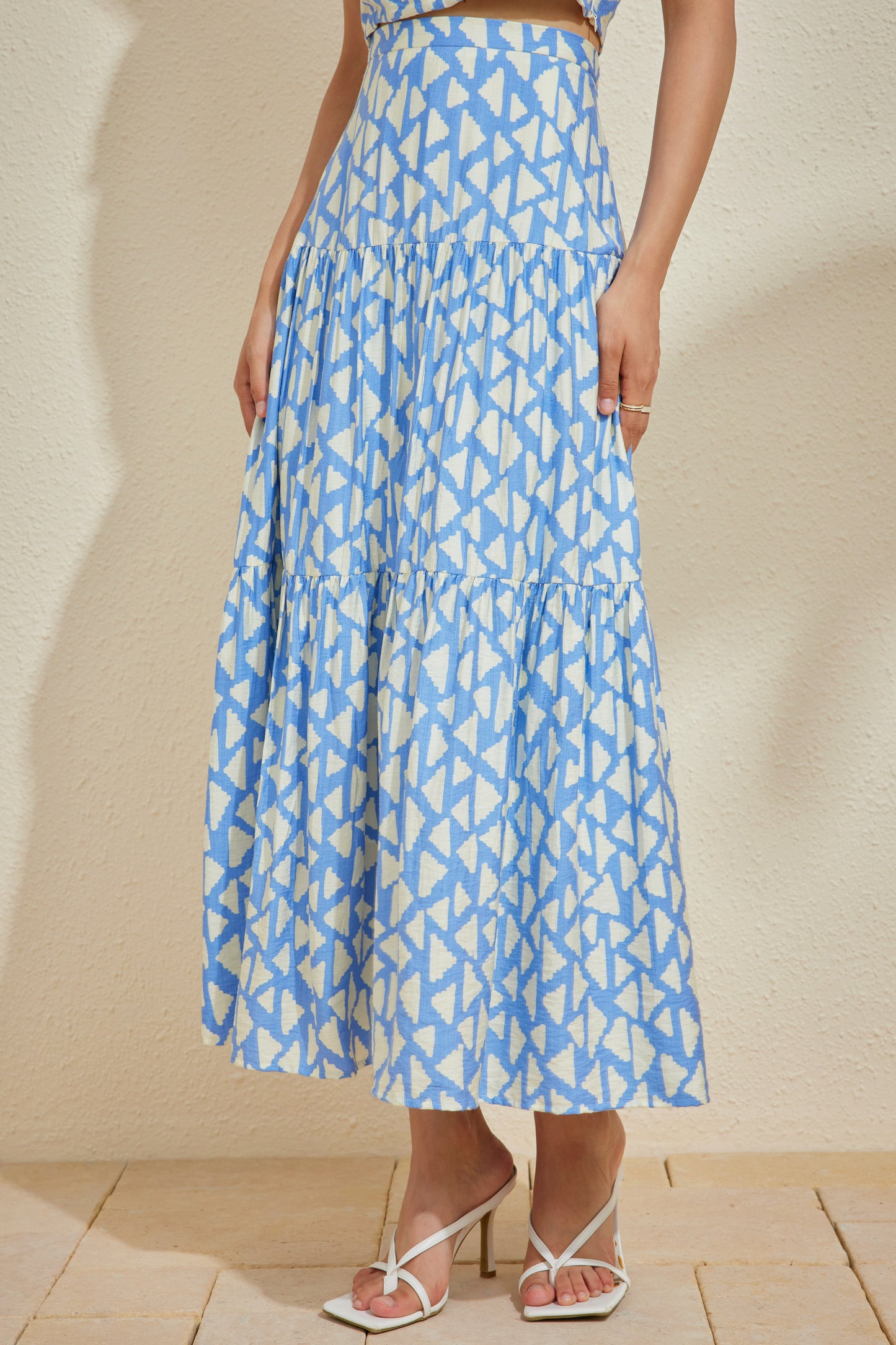 ALEAH MAXI SKIRT IN CARAL BLUE
