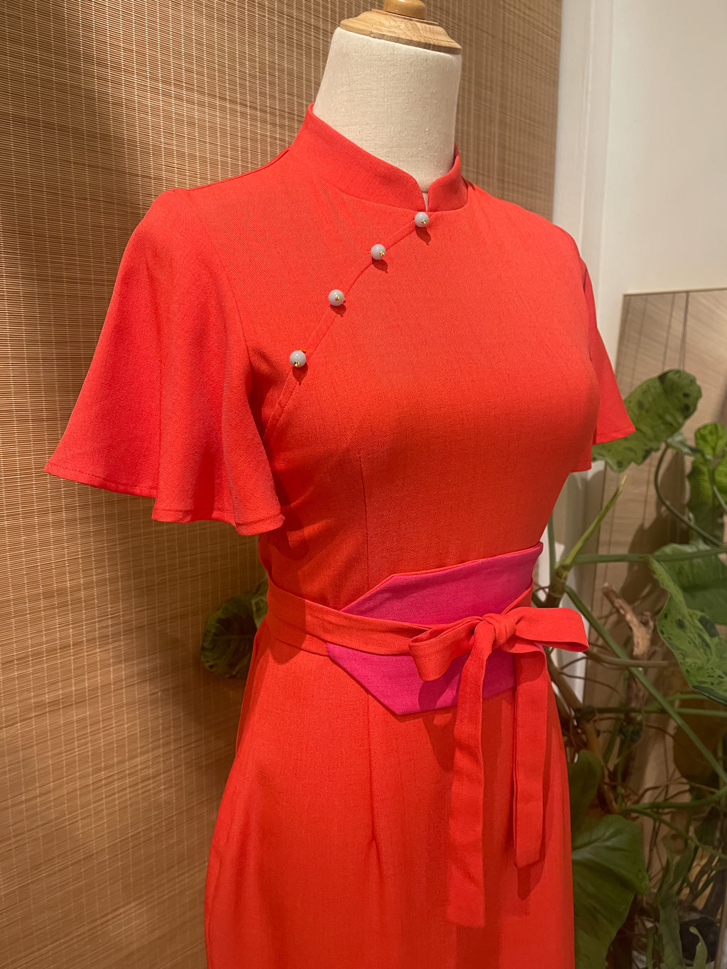 PINGYANG DRESS IN TANGERINE