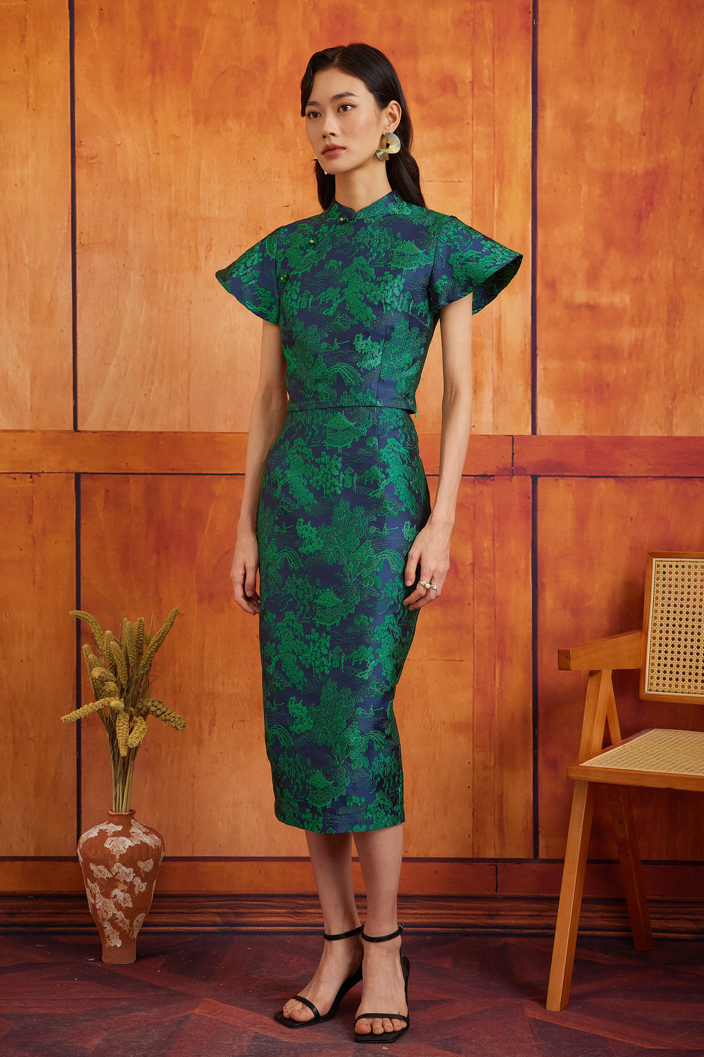 PINGYANG TOP IN INDIGO WILLOW