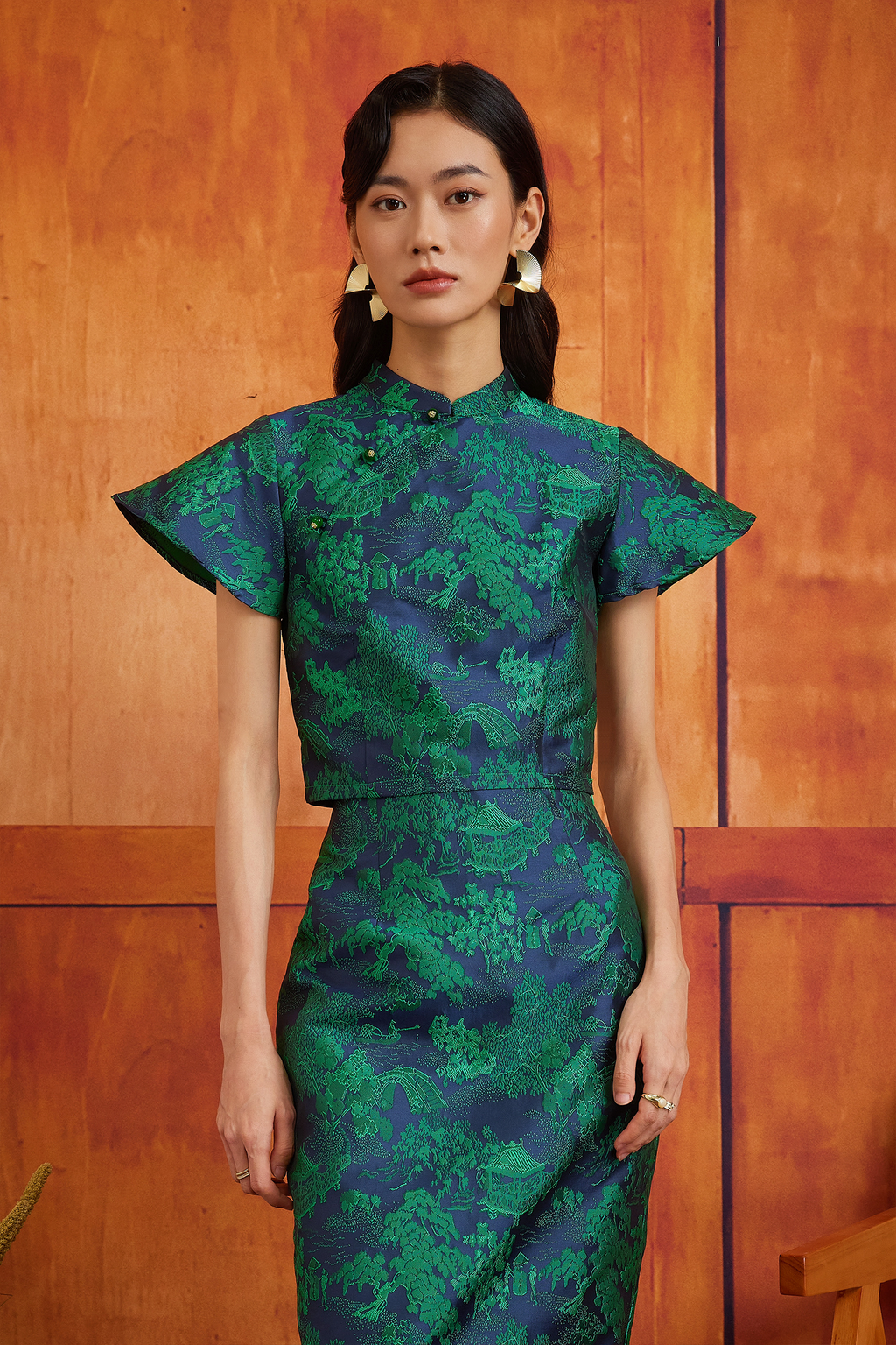 PINGYANG TOP IN INDIGO WILLOW