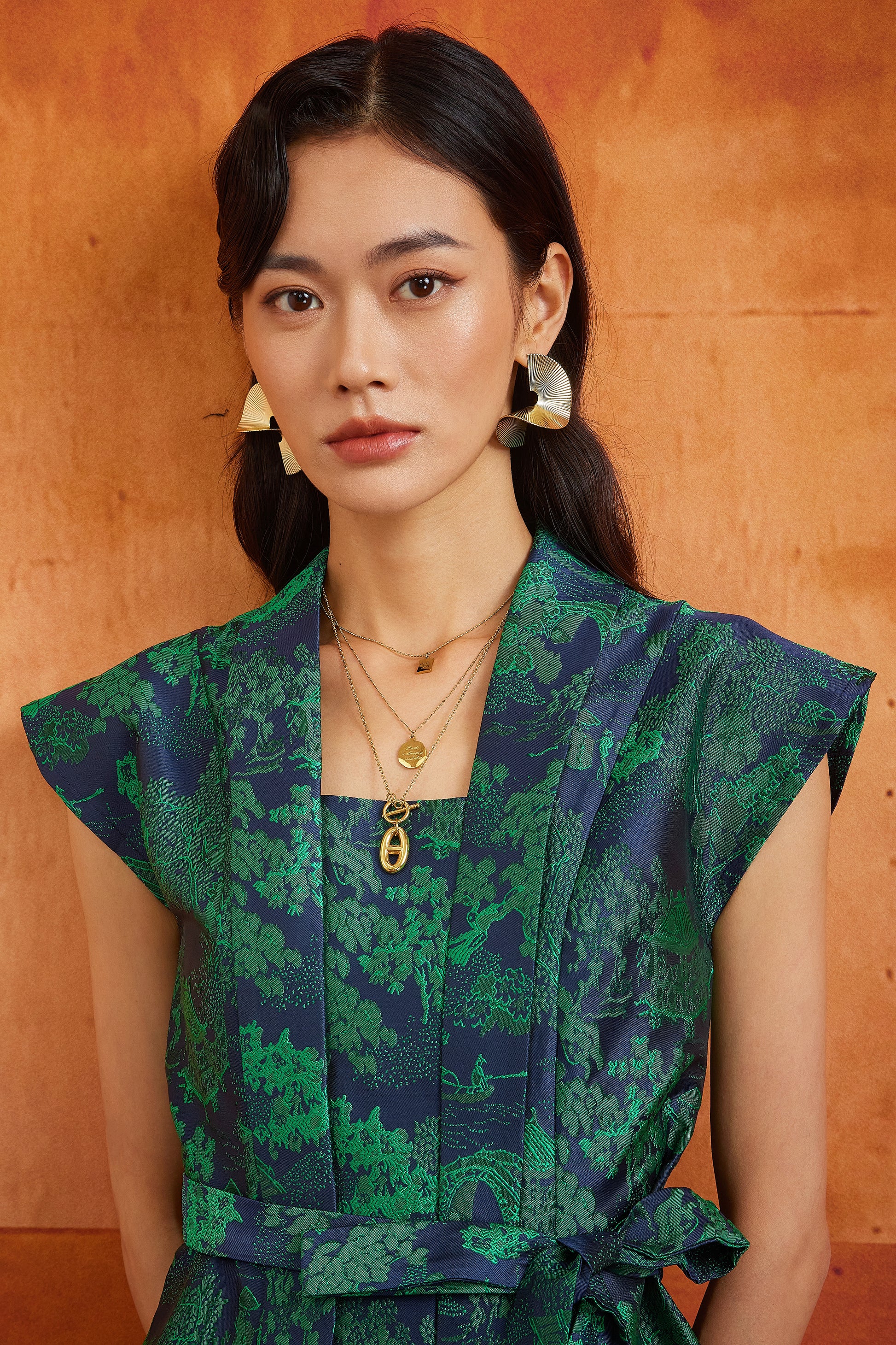 NYA CHIK TOP IN INDIGO WILLOW