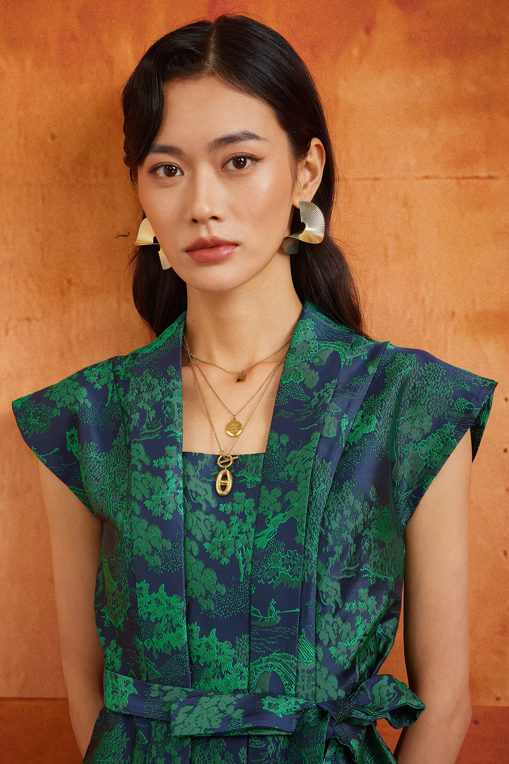 NYA CHIK TOP IN INDIGO WILLOW